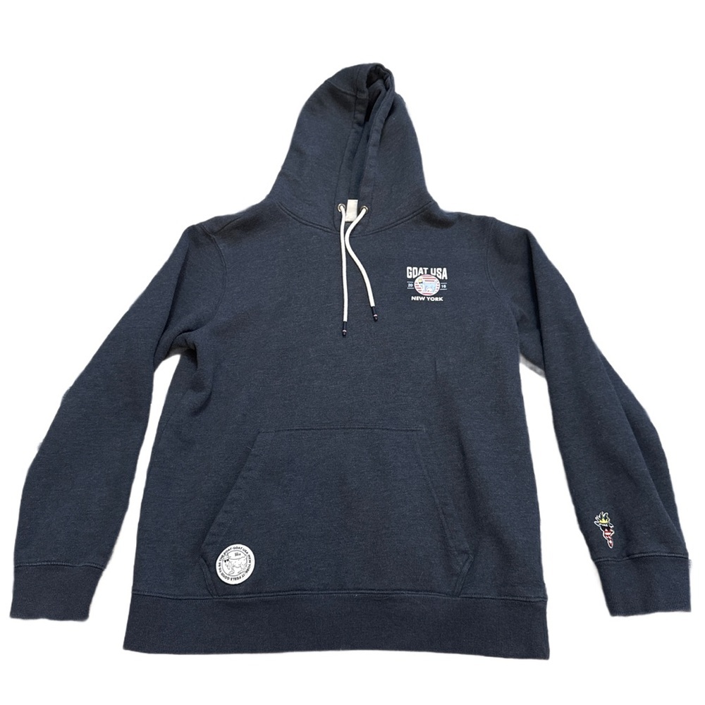 GOAT USA New York Navy Hoodie Medium NWOT
